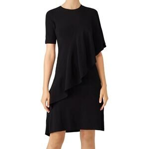 Opening Ceremony Black Flounce Dress Medium Minimalist Ruffle Office Dress